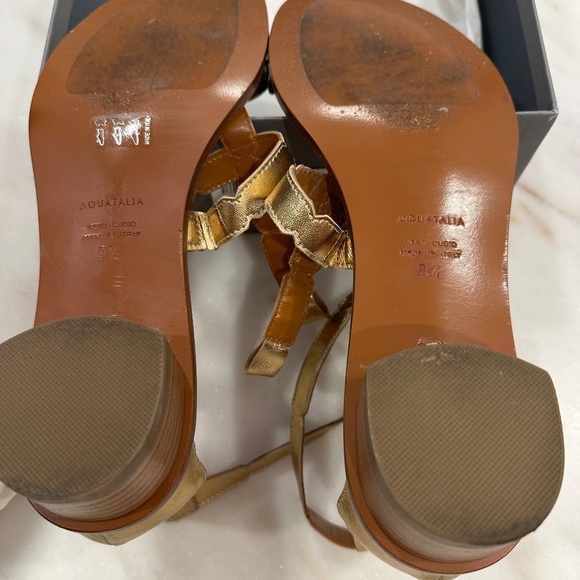 Aquatalia gold gladiator platform sandals Excellent Condition - Picture 3 of 5